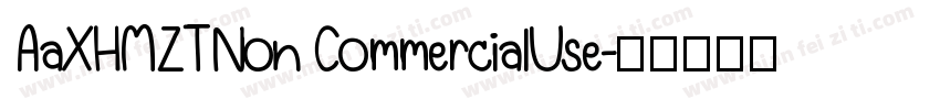 AaXHMZTNon CommercialUse字体转换